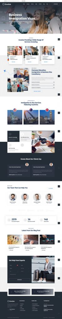Mẫu website dịch vụ quảng cáo – envolve home 11