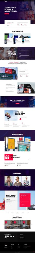 Mẫu website dịch vụ quảng cáo – outmedia