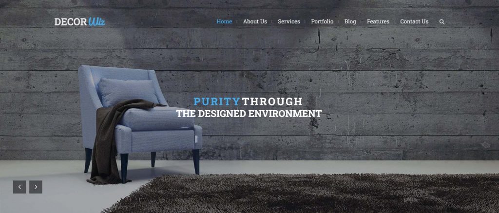 Mẫu website dịch vụ quảng cáo -wiz home 3