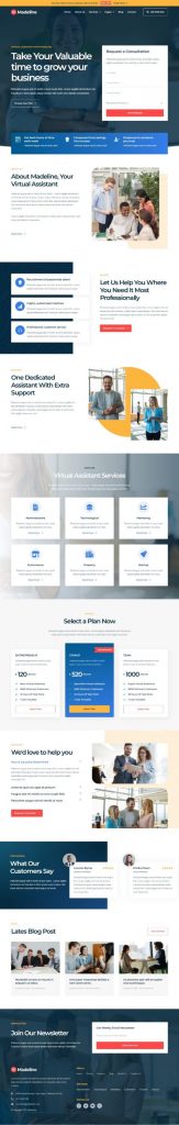 Mẫu Website Giới Thiệu Dịch Card Visa – Madeline