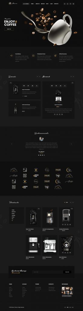 Mẫu website cafe shop – mocca home 6