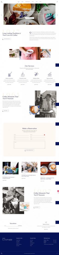 Mẫu website coffee shop – gaspard home shop light