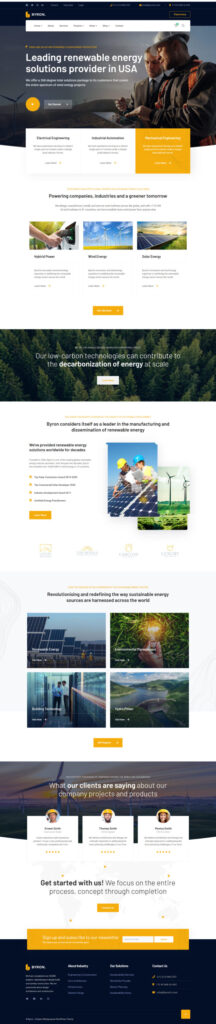 Mẫu website bán hàng công nghiệp – byron home 9