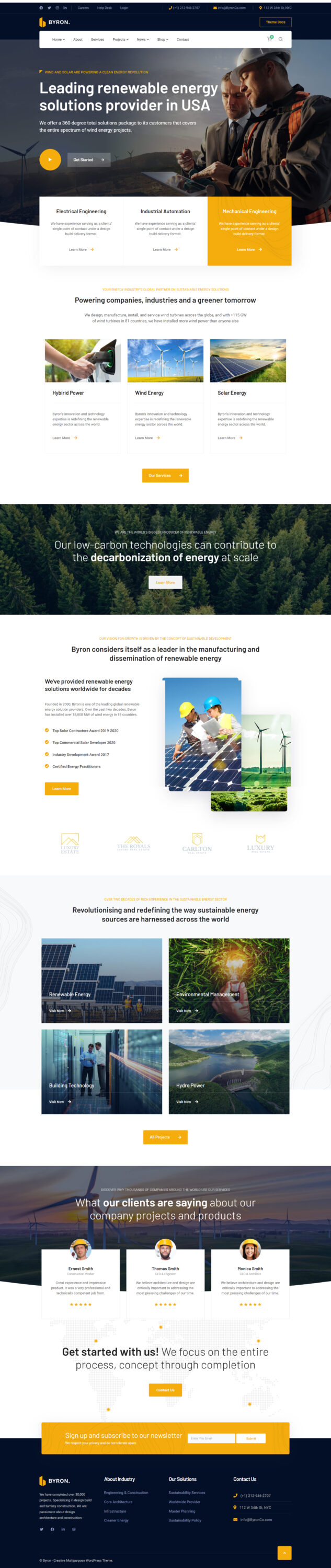Mẫu website bán hàng công nghiệp - byron home 9