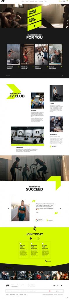 Mẫu website phòng tập gym – fitness home 1
