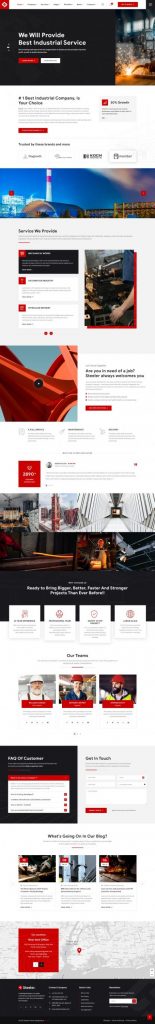 Mẫu website bán hàng công nghiệp – steeler home 3