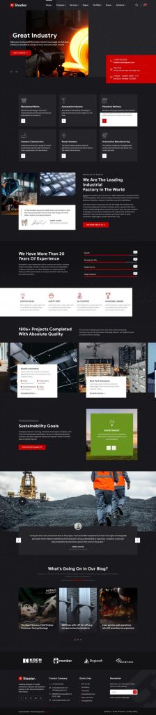 Mẫu website bán hàng công nghệ – steeler home 6