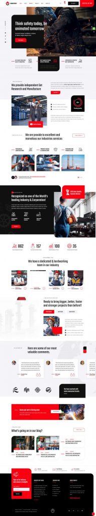 Mẫu website bán hàng công nghiệp – industrey home 2