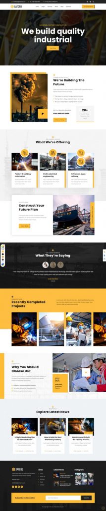 Mẫu website bán hàng công nghiệp – xatcro home blog