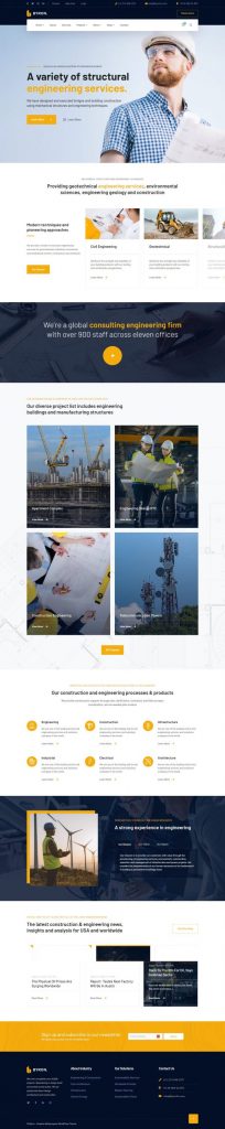 Mẫu website bán hàng công nghiệp – byron home 3