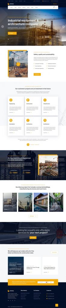 Mẫu website bán hàng công nghiệp – byron home 1