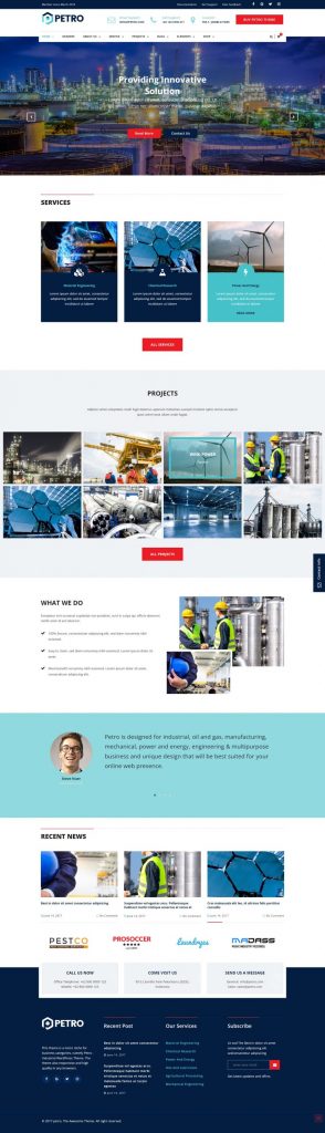 Mẫu website bán hàng công nghiệp – petro home 10