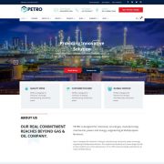 Mẫu website bán hàng công nghiệp - petro home 2