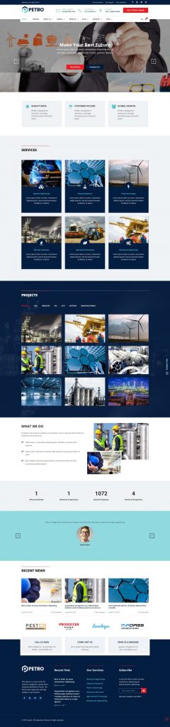 Mẫu website bán hàng công nghiệp – petro home 8