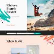 Mẫu website dịch vụ du lịch - book your travel home beach resort