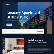 Mẫu website dịch vụ du lịch - bluebell apartment