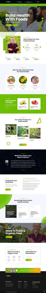 Mẫu website sản phẩm nông nghiệp - sosso