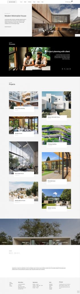 Mẫu website thiết kế nội thất – architecturer home 11