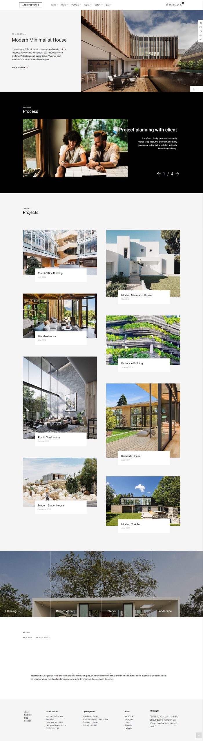 Mẫu website thiết kế nội thất - architecturer home 11