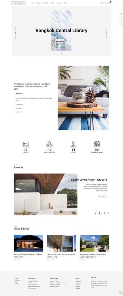 Mẫu website thiết kế nội thất – architecturer home 7