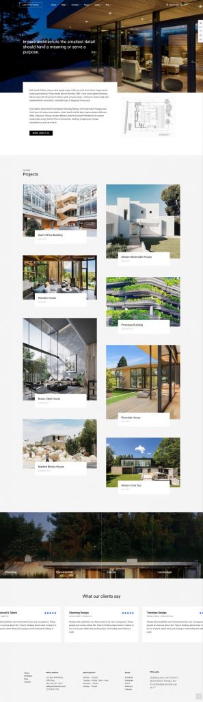Mẫu website thiết kế nội thất – architecturer home 8