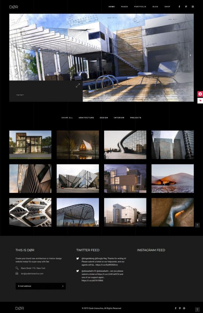 Mẫu website thiết kế nội thất – dor home 4