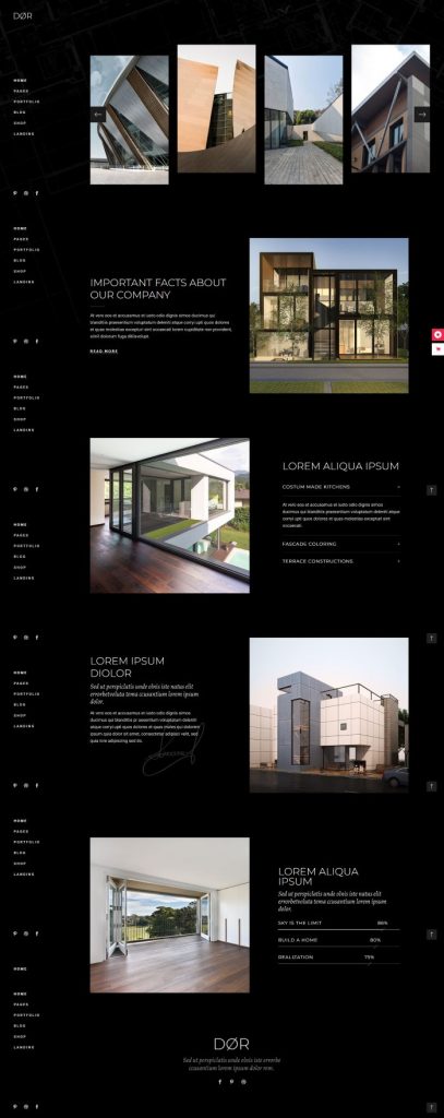 Mẫu website thiết kế nội thất – dor home 5