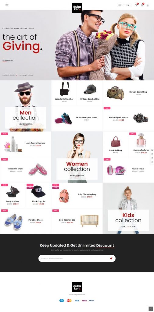 Handbag Store Website Template – dukaken home fashion