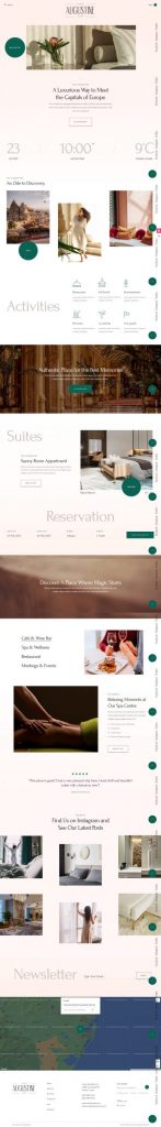 Mẫu website dịch vụ spa – augustine home 1