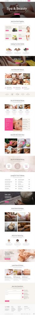 Mẫu website dịch vụ spa – spamagic home 11
