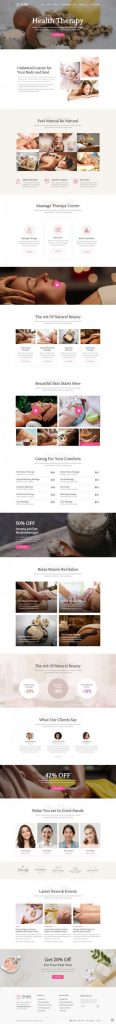 Mẫu website dịch vụ spa – spamagic home 3