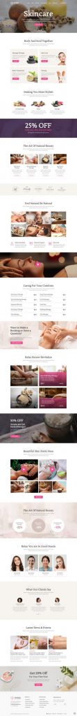 Mẫu website dịch vụ spa – spamagic home 4