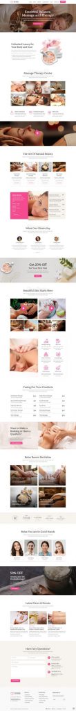 Mẫu website dịch vụ spa – spamagic home 8