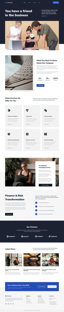 Mẫu website giới thiệu công ty – bizconsult blocksy