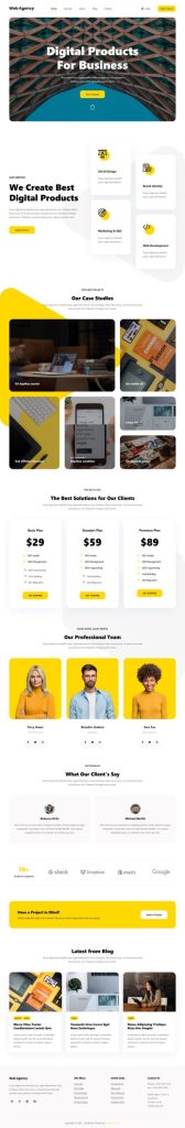 Mẫu website giới thiệu công ty – Web Agency