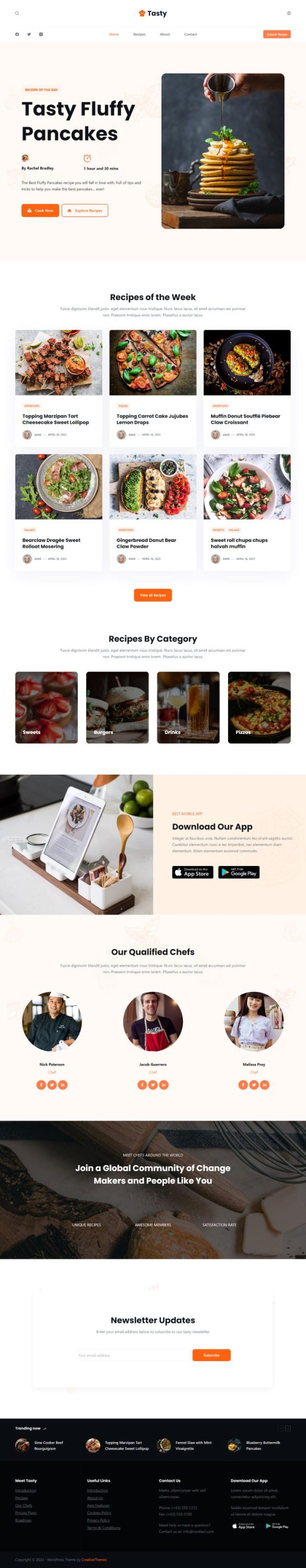Mẫu website nhà hàng - Blocksy Tasty
