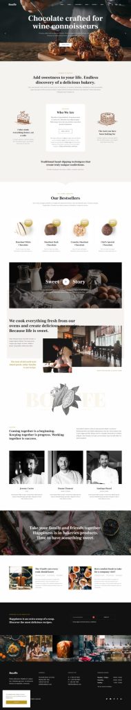 Mẫu website nhà hàng – bouffe bakery candy shop