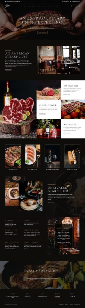 Mẫu website nhà hàng – patiotime home 2