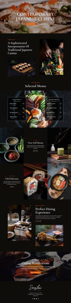 Mẫu website nhà hàng – patiotime home 4