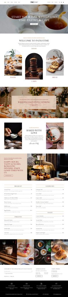 Mẫu website nhà hàng – patiotime home 5