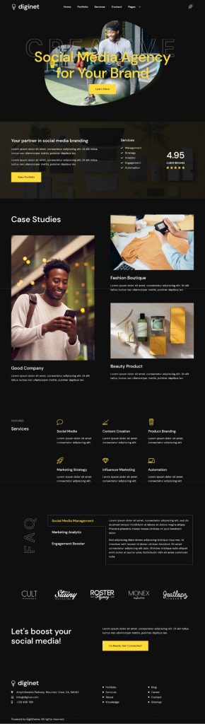 Mẫu website dịch vụ quảng cáo – Advertising Agency 6
