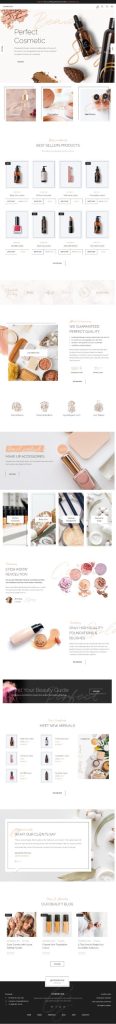 Mẫu website bán hàng mỹ phẩm – Cosmetics & Perfumes