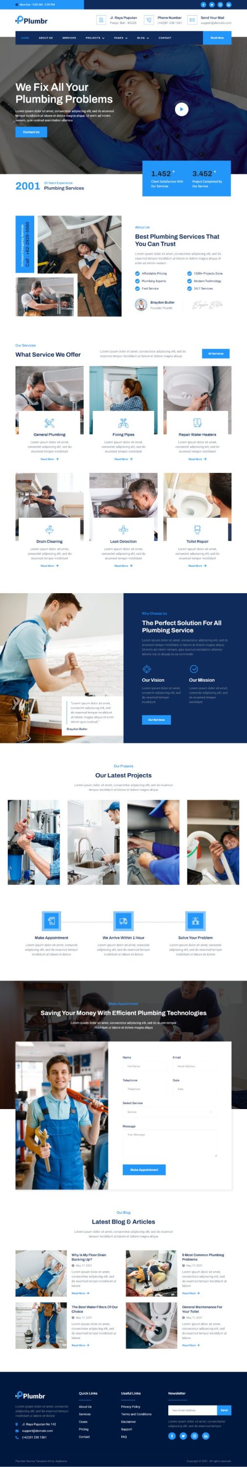 Mẫu website bảo hộ lao động - Plumbing problem