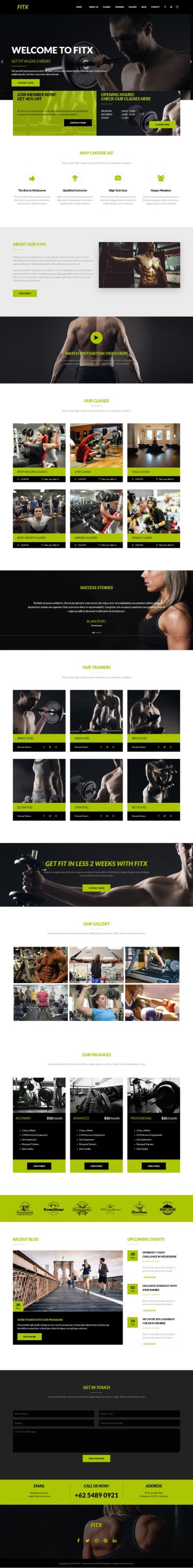 Mẫu website dịch vụ phòng tập gym - Fitness and gym 3