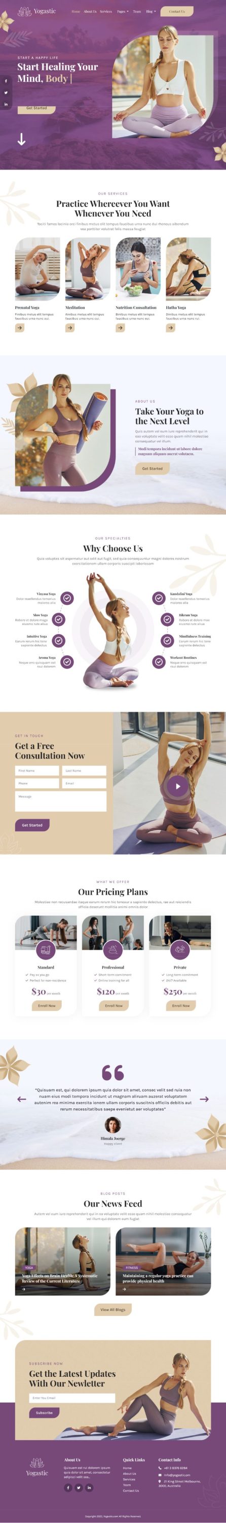 Mẫu website dịch vụ phòng tập gym - Fitness and gym 5