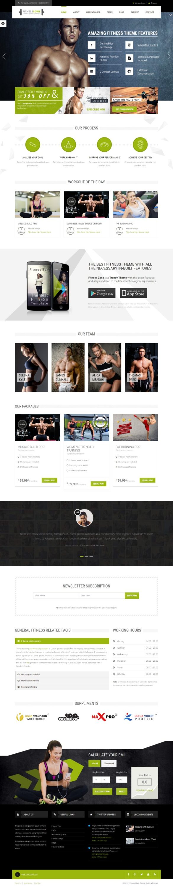 Mẫu website dịch vụ phòng tập gym - Fitness and gym 1