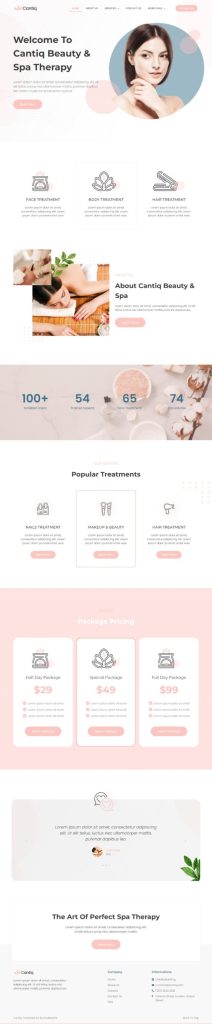 Mẫu website dịch vụ spa – Beauty and Spa 9