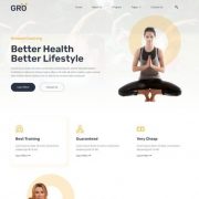 Mẫu website dịch vụ trung tâm yoga - Groweal