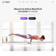 Mẫu website dịch vụ trung tâm yoga - Yogist
