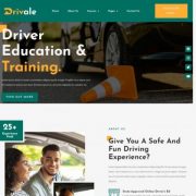 Mẫu website giới thiệu trung tâm đào tạo lái xe - Drivale